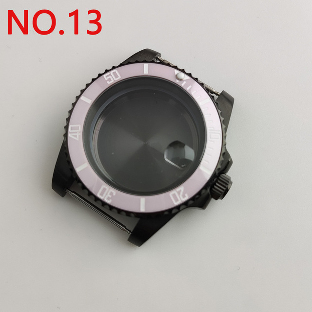 NH35 case 40mm sterile watch case add ceramic bezel fit NH35 movement NH36