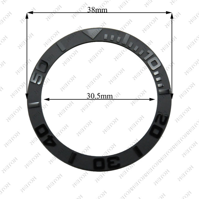 Corgeut 38mm Ceramic Bezel Insert For 40mm Mens Watch Watches Replace Accessories Watch Face Watch Bezel Inserts Different