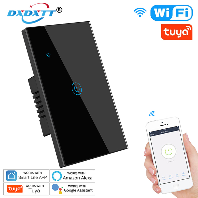 Tuya Smart Wifi Switch With Touch Life Smart Switch EU/UK/US/Brazil 220V Standard With Alexa Google Home Need Neutral