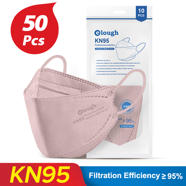 أقنعة Elough KN95 لقناع الأسماك للبالغين FFP2 mascarilla FPP2 homology ada إسبانيا 4 طبقات KN 95 قناع وجه قابل لإعادة الاستخدام ffp2masque FFP 2