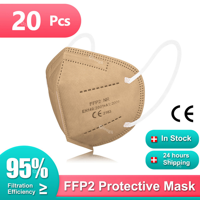 Mascherine FFP2 Mascarilla FPP2 homology ada 5 رقائق KN95 أقنعة الكبار قناع التنفس FPP2 95% تصفية واقية ffpp2 masken ffp 2