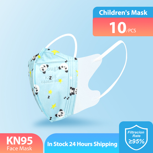 Elough Mascarillas FPP2 Niños Mask Infant Reusable FFP2 3D Cartoon KN95 Masks For Kids FFP 2 4 Layers ffp2 Kids Mask