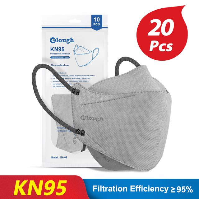 KN95 Mask 4 Layers Safety KN95 Dust Masks FFP2 Respirator Filter FFP2Mask Face Protective Dust Mask FFP2 FFP3