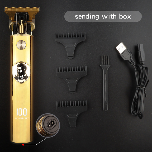 T9 Professional Electric Hair Clipper Trimmer For Man 0mm Baldheaded Barber Hair Cutting Machine Cordless Shaver