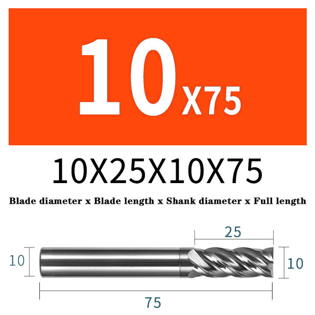 HRC68 Solid Carbide End Mills 4 Flute Tungsten Steel Milling Cutter Face Tools Milling Cutter For Titanium Stainless Steel Alloy