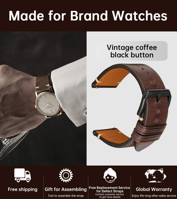 MAIKES Quick Release Watch Band Italy Vegetable Tanned Leather For Huawei Galaxy Watch 22mm Cow Watch Bracelet Leather Strap