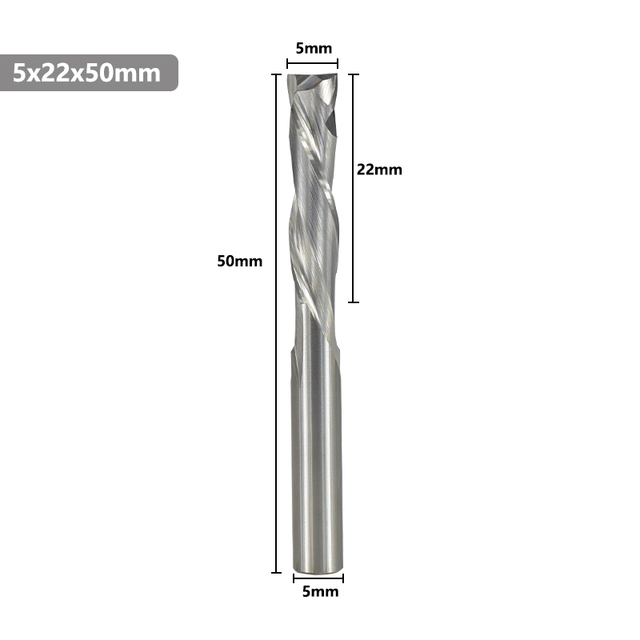 XCAN Up Down Cutter 3.175/4/5/6/8/10mm Shank CNC Router Bit for Woodworking 2 Flute Carbide End Mill Wood Mills Cutter