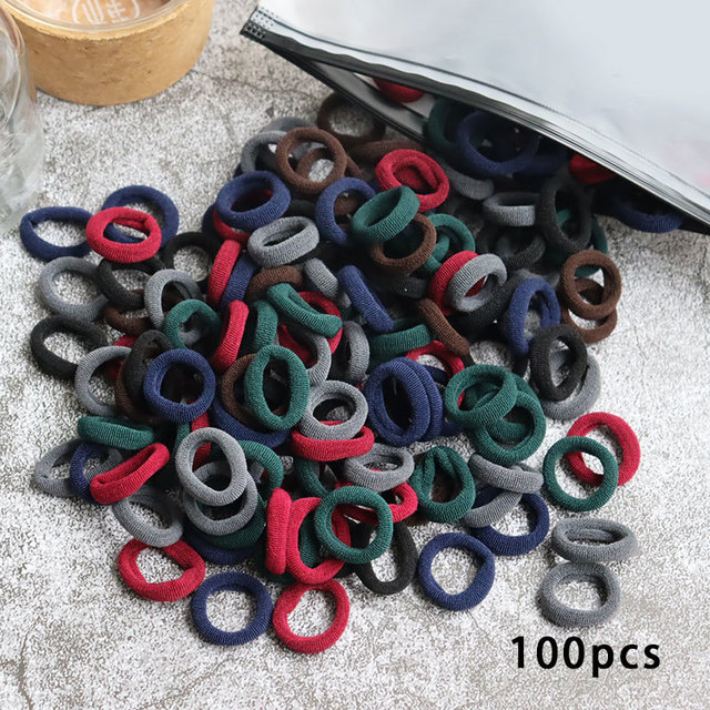 Toddler Hair Bands Baby Girl Children Headbands Colorful Elastic Hair Tie Nylon Scrunchie Hair Rope 50/100pcs Hair Accessories