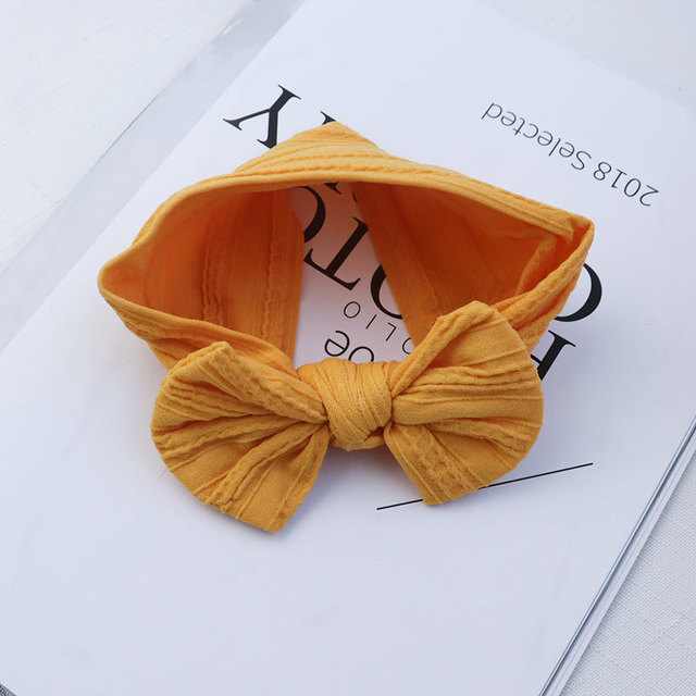 Baby Hair Band Girls Bow Elastic Headbands Turban Baby Hair Accessories Kids Headpiece 18 Colors