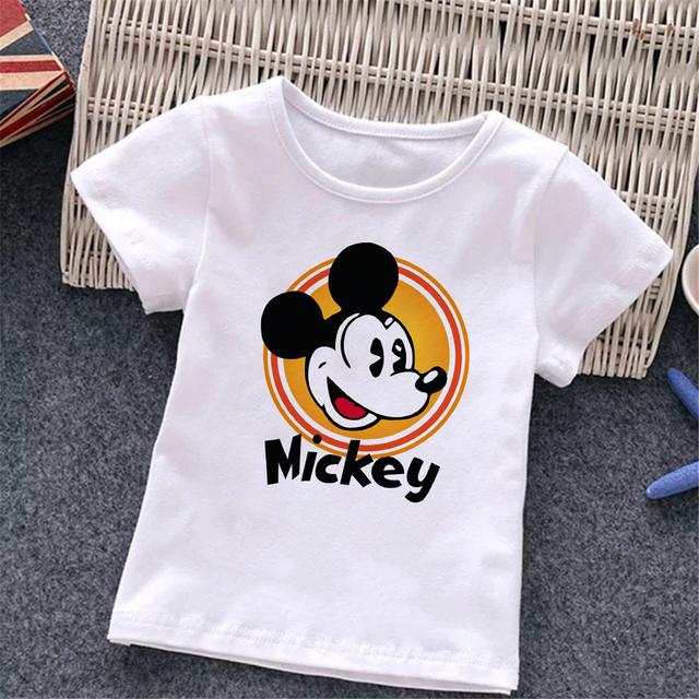 Baby Donald Duck T-shirt Cute Cartoon Print T-shirt Summer White O-Neck Short Sleeve Baby Boys Girls Clothes Baby Clothes