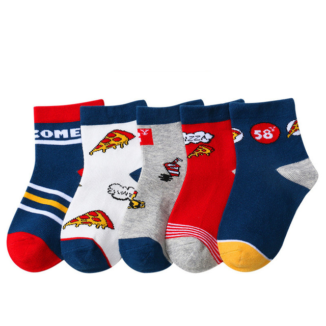 5 Pairs Cute Cartoon Kids Socks Autumn Winter Warm Baby Boys Girls Socks Soft Cotton Toddler Baby Children Socks 1-12 Years