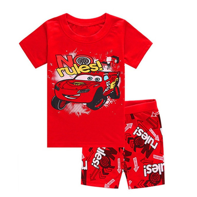 New Children Pajamas Sets Kids Boys Girls Cars Baby Clothes Sleepwear Cotton Pajamas Lightning McQueen Cartoon Sleepwear Set