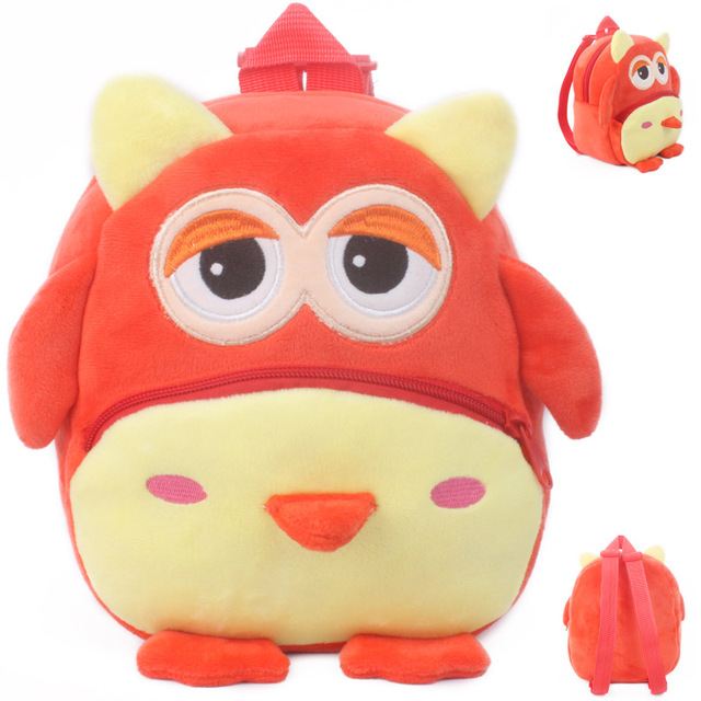 Baby Plush Backpack Cute Kindergarten Backpacks For Kids Boy Girl 3D Cartoon Animal Baby Bags 0-4 Years Children Book Bag