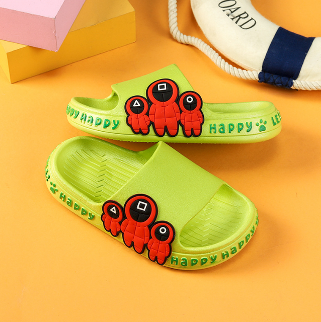 Children's slippers summer cartoon cute anti-skid soft bottom small children's room bath boys and girls home baby cold slippers