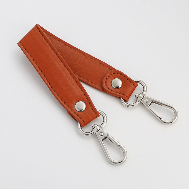 PU Leather Bag Handle Solid Color Bag Belt Replacement Handbag Strap Short Belt Bag Accessories