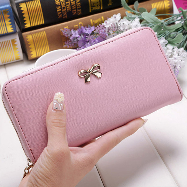 Women Long Wallets Clutch White High Quality Leather Tassel Ladies Zipper Bag Phone Coin Cash Receipt Card Holder