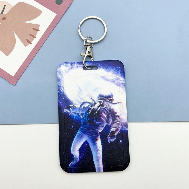 New Cartoon Space ID Credit Bank Card Holder Students Bus Visiting Card Case Door ID Badge Cards Cover for Women Men Pendants