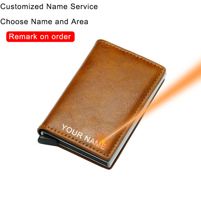 Carbon Fiber Anti RFID Bank Card Holder Men Women Business Credit Card Holder Card Holder Wallet Leather Case Bag Popwallet Logo Dropshipping