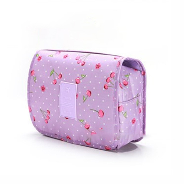 Women Travel Bath Make Up Bag Ladies Waterproof Hanging Cosmetic Bags Female Zipper Essential Toiletry Bag Travel Organizer