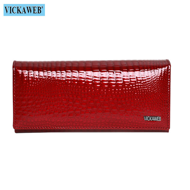 Women's Genuine Leather Magnetic Clip Wallet Fashion Long Wallet Card Holder Free Gift