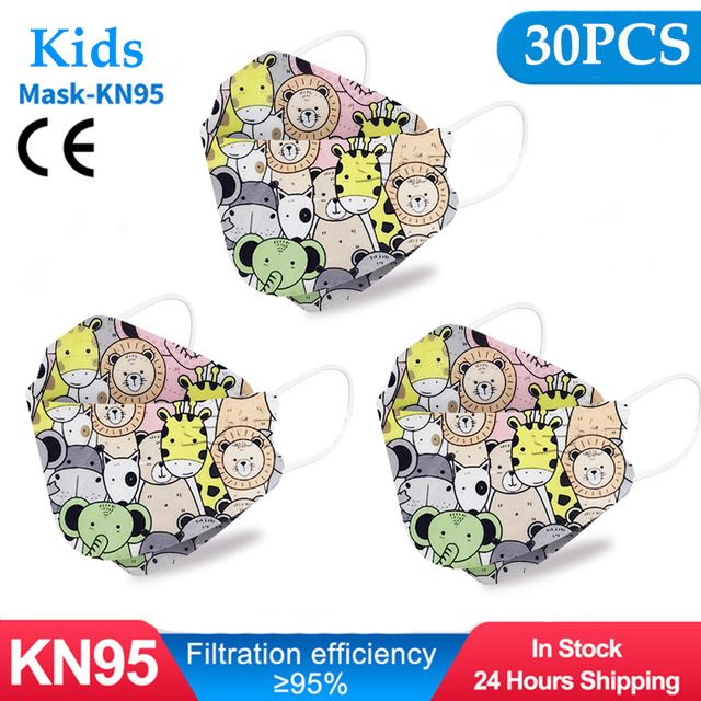 10-50pcs fpp2fan Kid Fish Cartoon kn95fan 4 Protective Layer fpp2 Approved Mask Breathing Mouth Mask KN95 Mascarilla Infantil