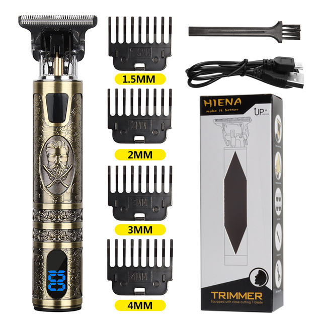 T9 Hair Clipper Electric Shaver Professional Barber Hair Trimmer Machine 0mm Hair Cutting Machine For Men USB Rechargeable HIENA