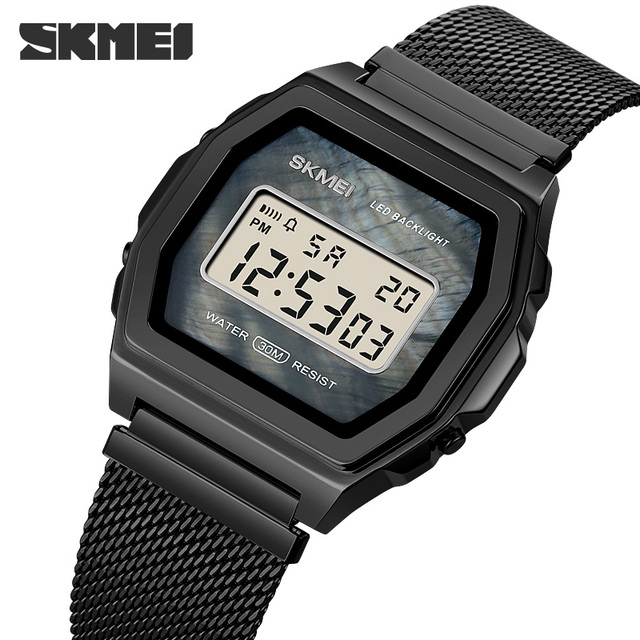 SKMEI Digital Movement Male Wristwatch Countdown Calendar Alarm LED Display Men Electronic Watch Relojes para hombre Montre