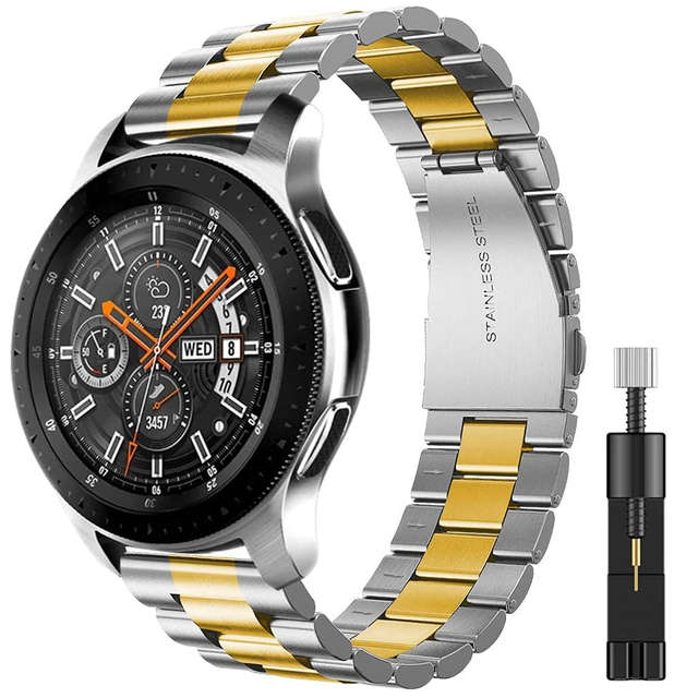 22mm Metal Strap for Samsung Galaxy Watch 3 45mm/Huawei Watch 3 GT3/Amazfit GTR Stainless Steel Strap for 20mm Galaxy Watch 4