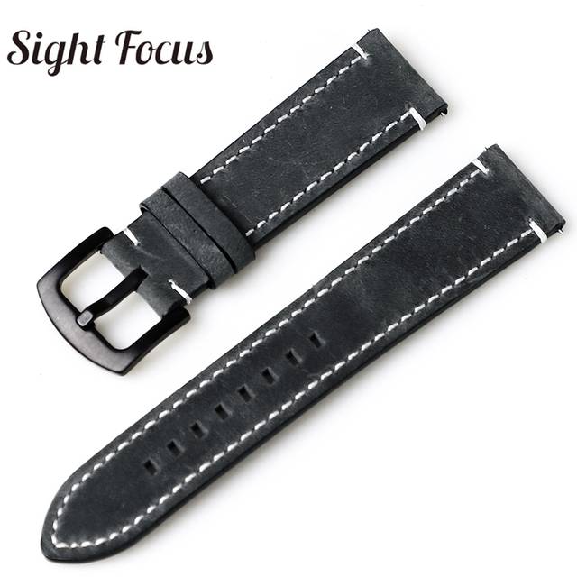 18mm,19mm,20mm,21mm,22mm,24mm Vintage Leather Watch Strap Quick Release Pins Watch Band For Samsung Huawei IWC Watches