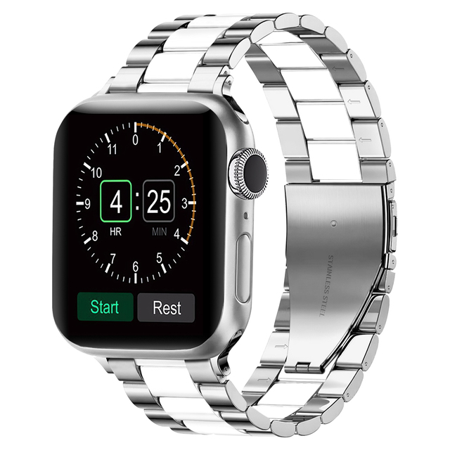 Metal Stainless Steel Strap Compatible for Apple Watch 44mm 42mm 40mm 38mm Men/Women Replacement Strap for iwatch 7 6 5 4 3 SE