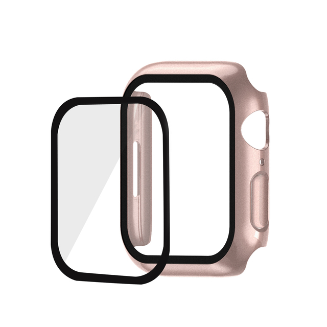 Case With Screen Protector For Apple Watch Series 7 45mm 41mm Hard PC Full Face Protector Bumper Cover Case For iWatch 7 45mm Series