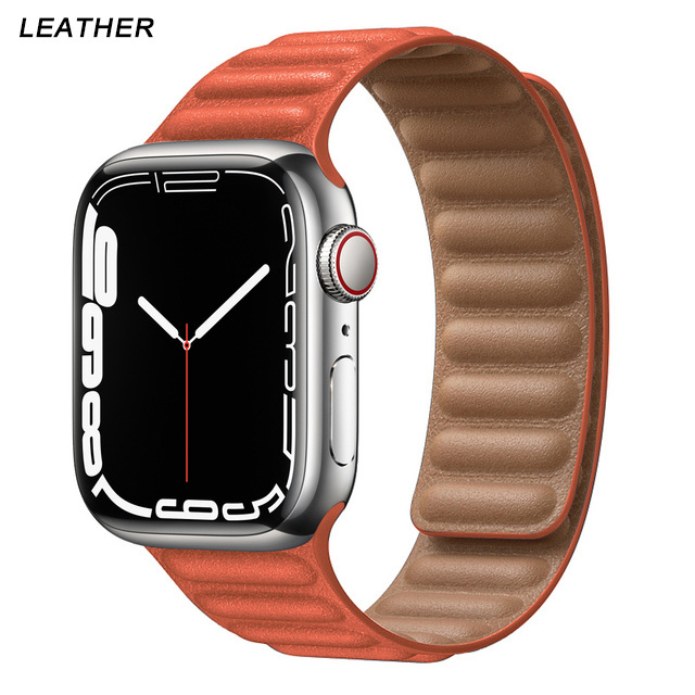 Silicone Suitable for Apple Watch Band Leather Link 44mm 45mm iWatch Series 7 6 SE 5 4 3 Watch Strap Bracelet 42mm 38mm Wristband