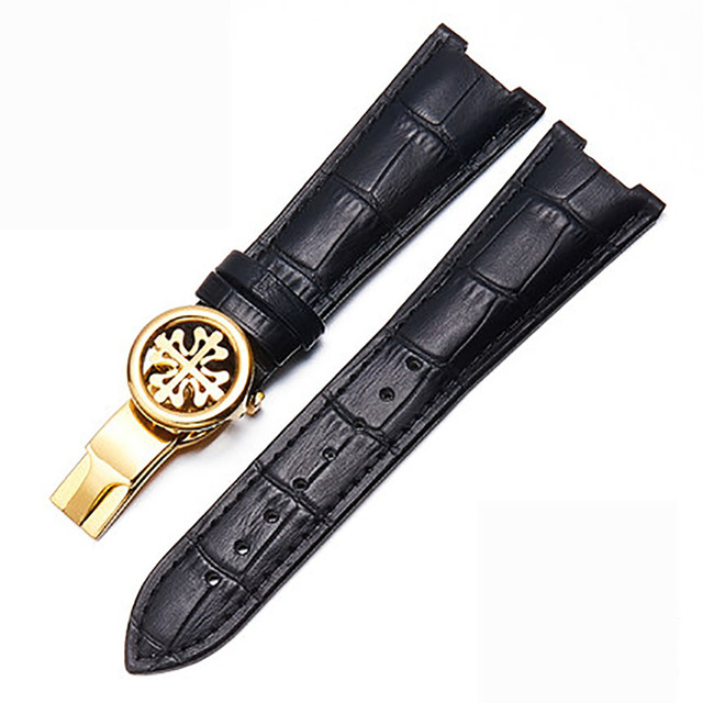 Leather watch band for Patek Philippe 5711 5712G Nautilus for watches men and women special prong wristband 25mm