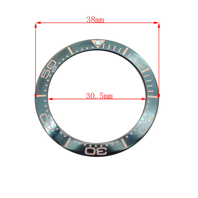 38mm ceramic bezel GMT and diving watch insert for 40mm men's watch watches replacement watch accessories simple dial watch bezel insert