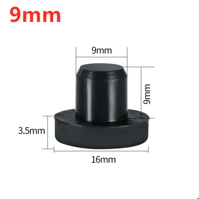 Black White Silicone Rubber Hole Plugs 2.7mm-14mm T Taipei Round Solid Hole Caps High Temperature Seal Stopper Dust Plug