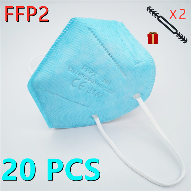 10-100pcs FFP2 Mascarillas Black Adult ffp2fan Approved Colors Respiratory fpp2 Face Mask Mascherine ffpp2 CE Fast Delivery