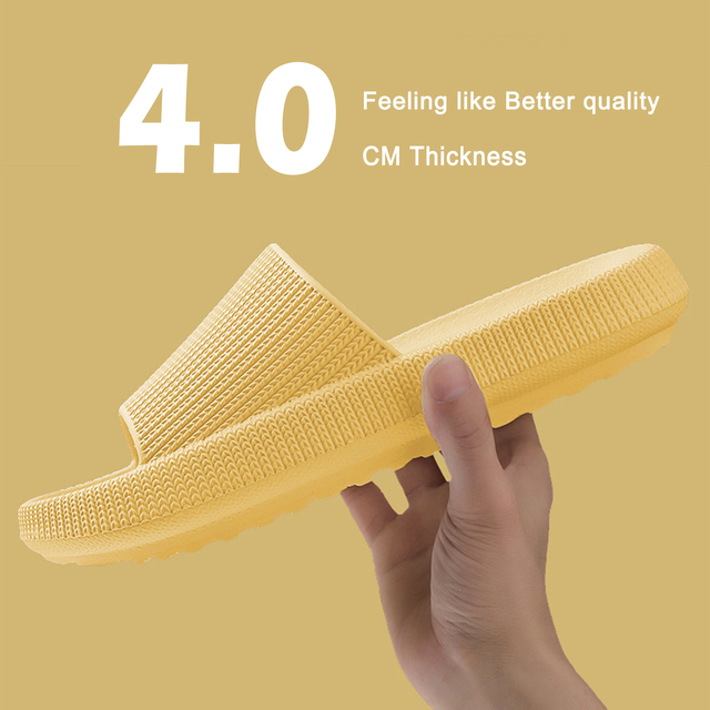 Cloud Orthotic Slippers Sandal Thickened Bathroom Platform Non-slip Women Flip Flops Sandals Women Soft Mute EVA Indoor Slides