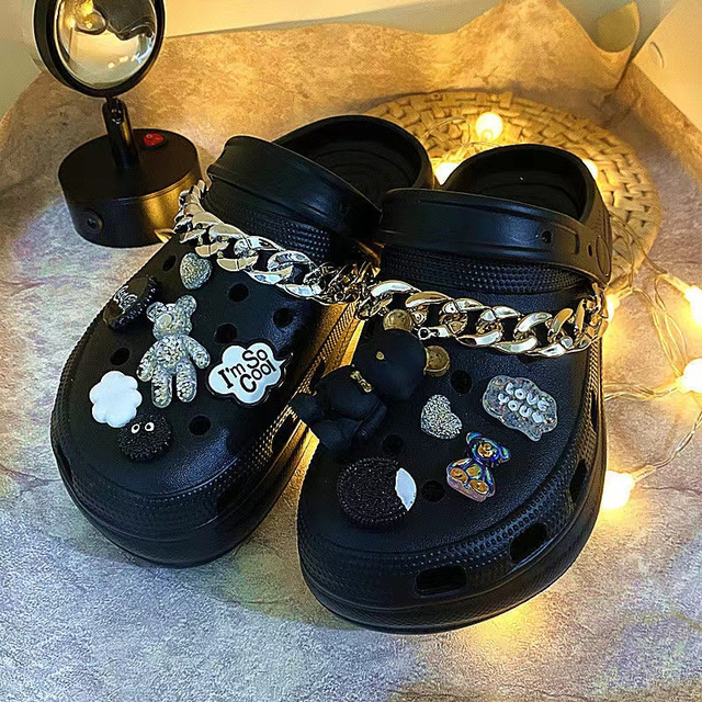 Luxury Charms for Crocs JIBZ Designer Clog Shoes Embellishment Flower Metallic Pearl Shoe Accessories Bling Rhinestone Croc Charms