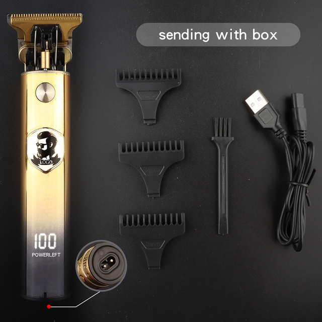 T9 Professional Electric Hair Clipper Trimmer For Man 0mm Baldheaded Barber Hair Cutting Machine Cordless Shaver