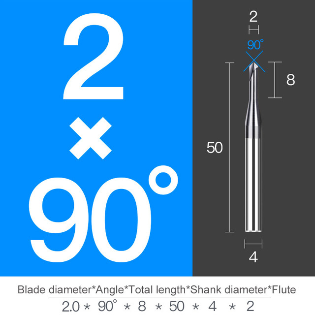 Chamfer Milling Cutter Carbide Angle Anti Chamfer End Mill Deburring V Grove Router 60 90 120 Degree 2 3 Flutes