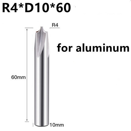 Tungsten Carbide Radius Corner Rounding Cutter End Mill Tool CNC R0.5 R1 R2 R3 R6 Chamfer Out Radish Quarter Circle Router