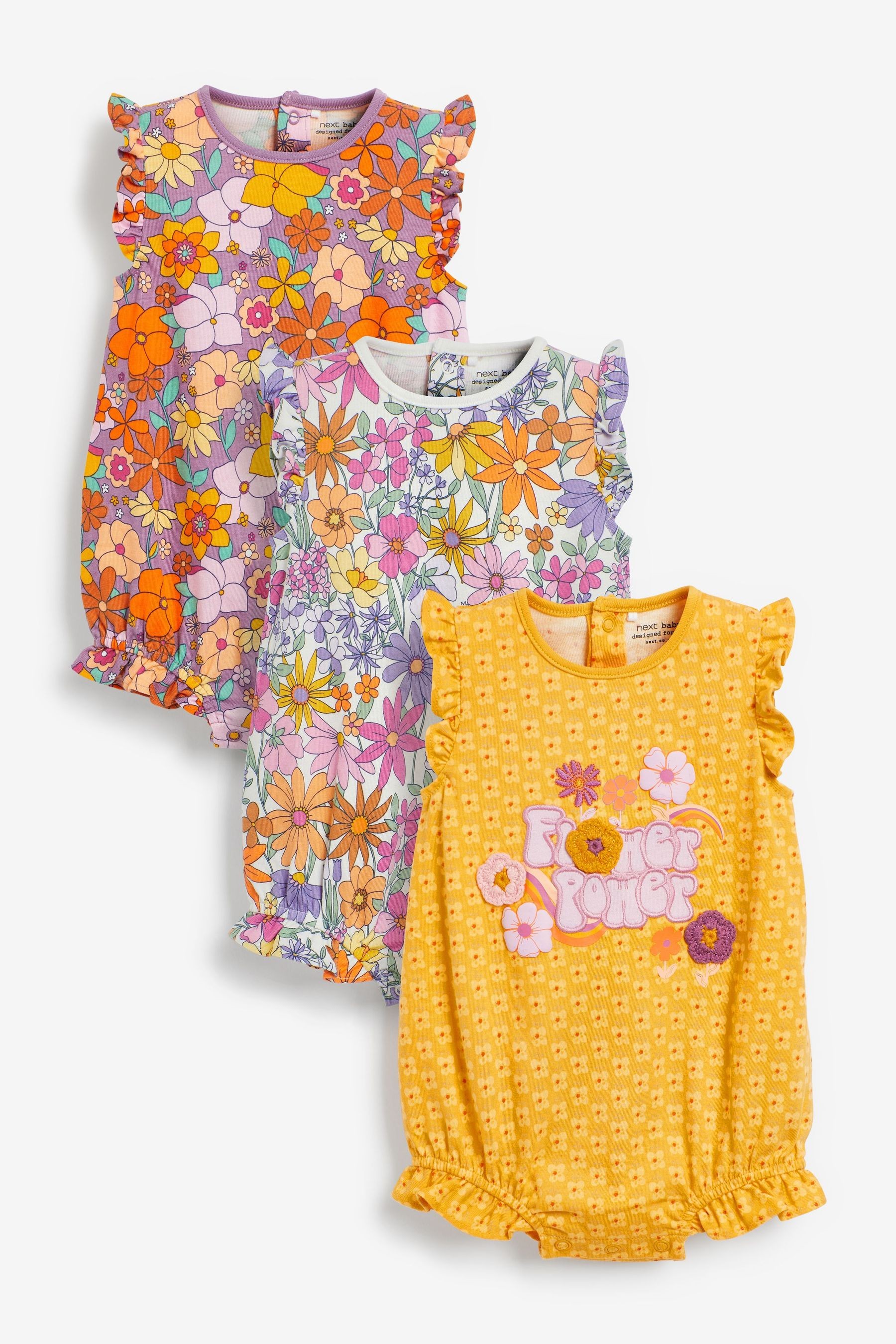 3 Pack Rompers (0mths-3yrs)