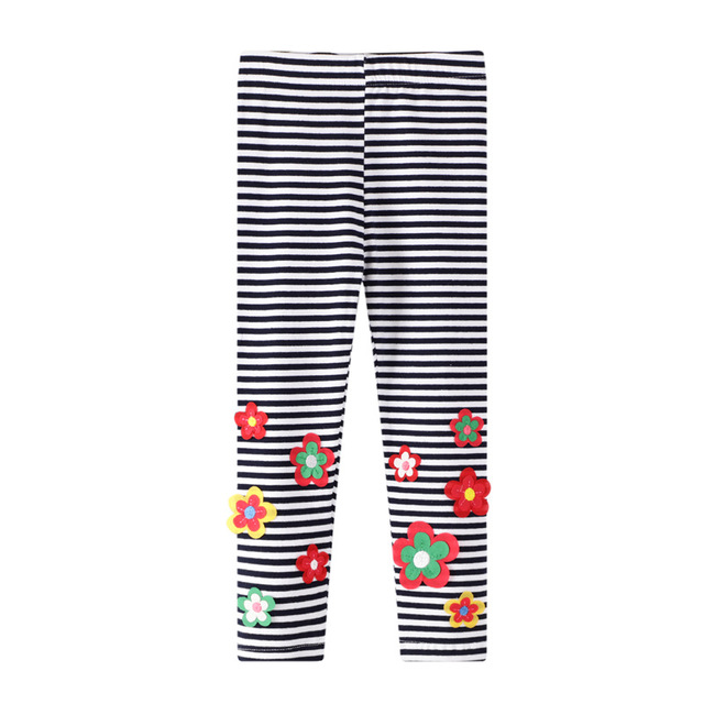 Seieroad Kids 2-7 Years Baby Long Pants Rainbow Embroidery Baby Pants Children Pants Baby Pants