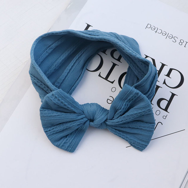 Baby Hair Band Girls Bow Elastic Headbands Turban Baby Hair Accessories Kids Headpiece 18 Colors