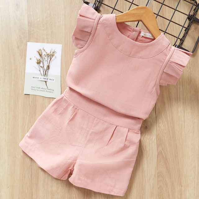 Kids Girls Clothing Sets Summer New Style Brand Baby Girls Clothes Short Sleeve T-shirt + Pant Dress 2pcs Children Clothing Suits