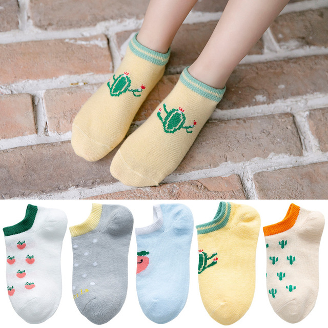 Soft Cotton Children Socks Cute Cartoon Casual Boys Socks Thin Mesh Summer 5pairs/lot Kids Socks Sport Baby Boy Socks 1-12 Years