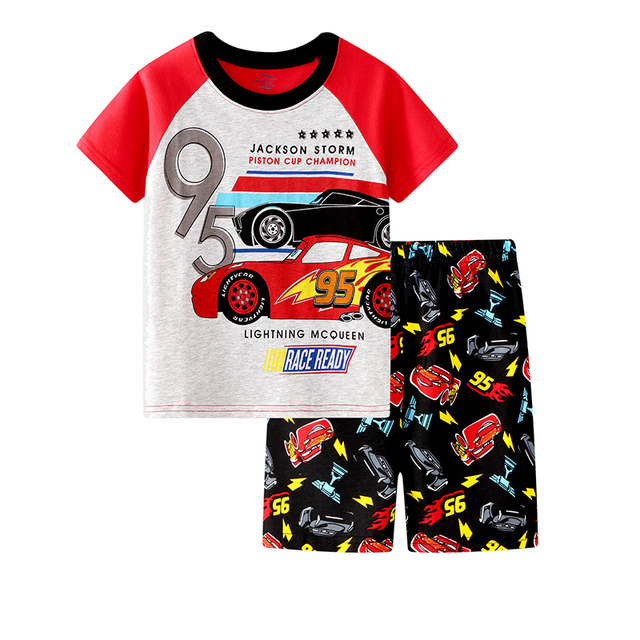 New Children Pajamas Sets Kids Boys Girls Cars Baby Clothes Sleepwear Cotton Pajamas Lightning McQueen Cartoon Sleepwear Set