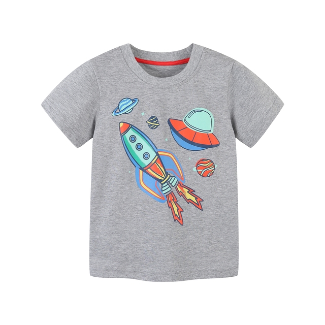 Little maven baby boys summer clothes lovely shark and whale cotton T-shirt baby boy boys kids 2-7 years