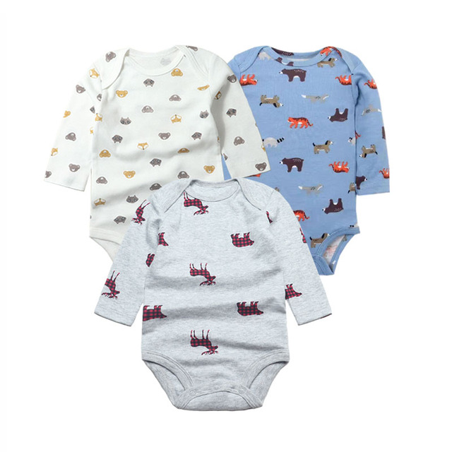 3pcs/lot Newborn Baby Underwear Set 100% Cotton Baby Boys Girls Pajamas Infant Clothes Long Sleeve Underwear Baby Clothes