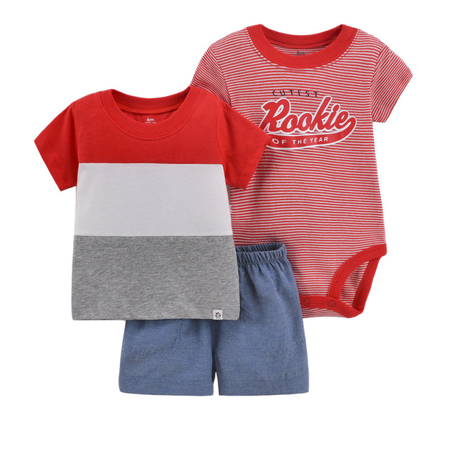 Newborn casual clothes outfit cute baby boys romper short sleeve shorts travel suit spring summer girls outdoor sports wear